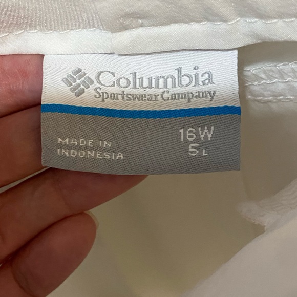 Columbia PFG Ladies Plus White Shorts-5” - w/UPF 50 - 16W - Picture 13 of 14